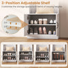 Adjustable shelf detail of the 3-in-1 Hall Tree with Bench, featuring white wooden construction for versatile storage.