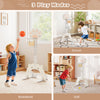 Kids playing with the 3 in 1 Kids Basketball Hoop, featuring basketball, soccer, and golf modes for active fun.