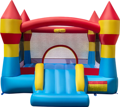 Costway 3-in-1 Kids Bounce House Slide Basketball Hoop 956127843 New