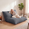 3-in-1 Large Bean Bag Chair with Comfy Corduroy Fabric-Gray - Gallery View 1 of 9