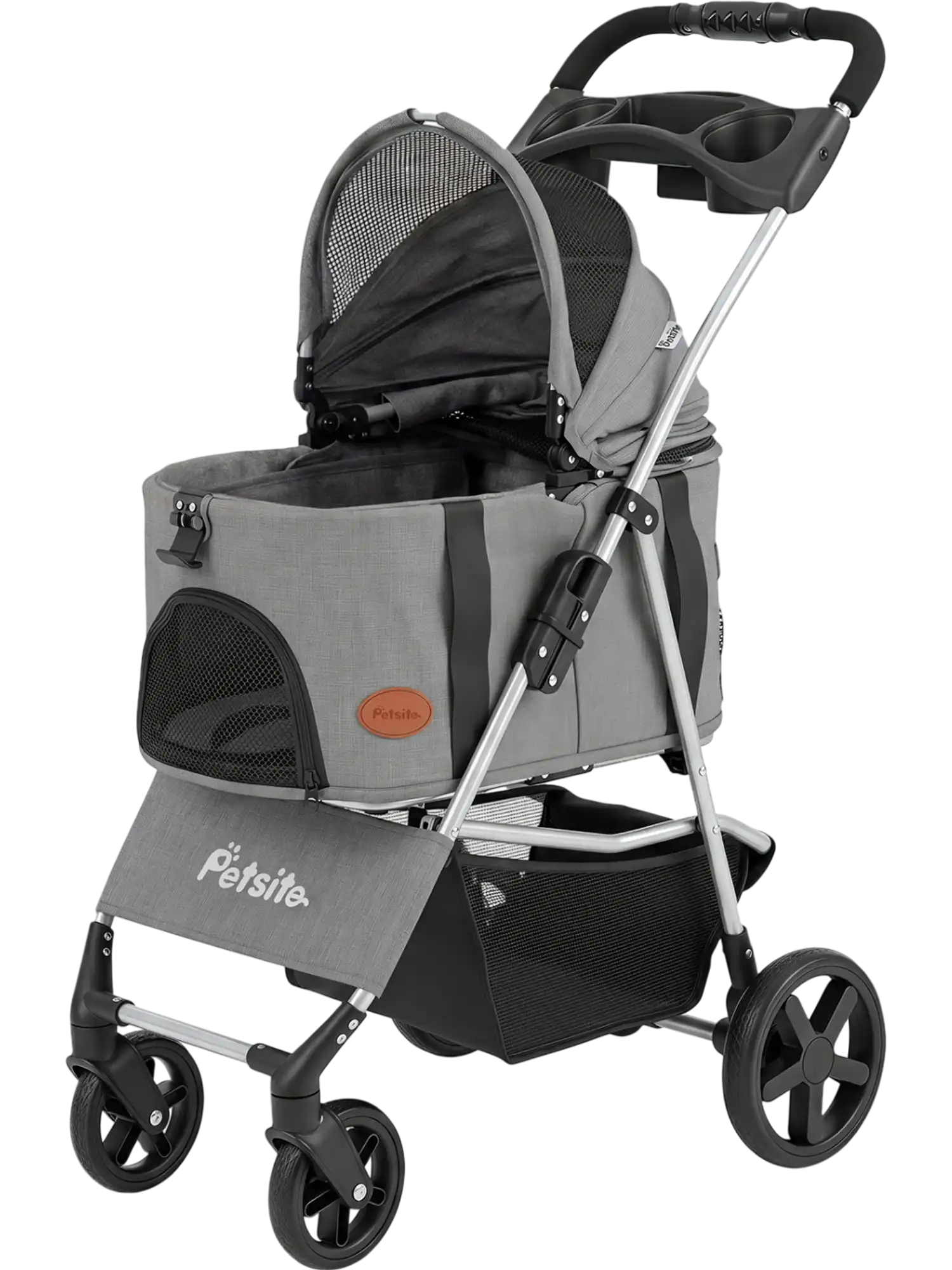 Costway 3-in-1 Pet Stroller Foldable Detachable Carrier Small Medium Dogs 14484600 New