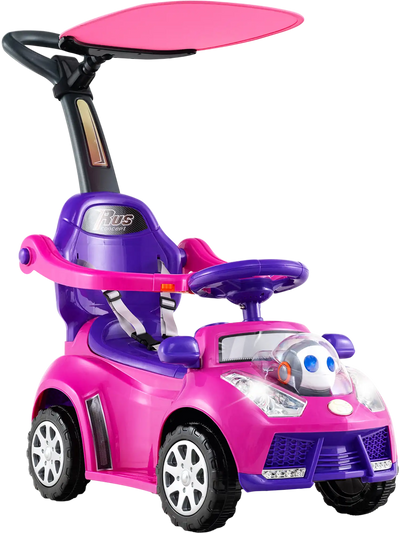 Costway 3-in-1 Toddler Push Car Sliding Ride On w/ Seat Belt Canopy 671395824 New