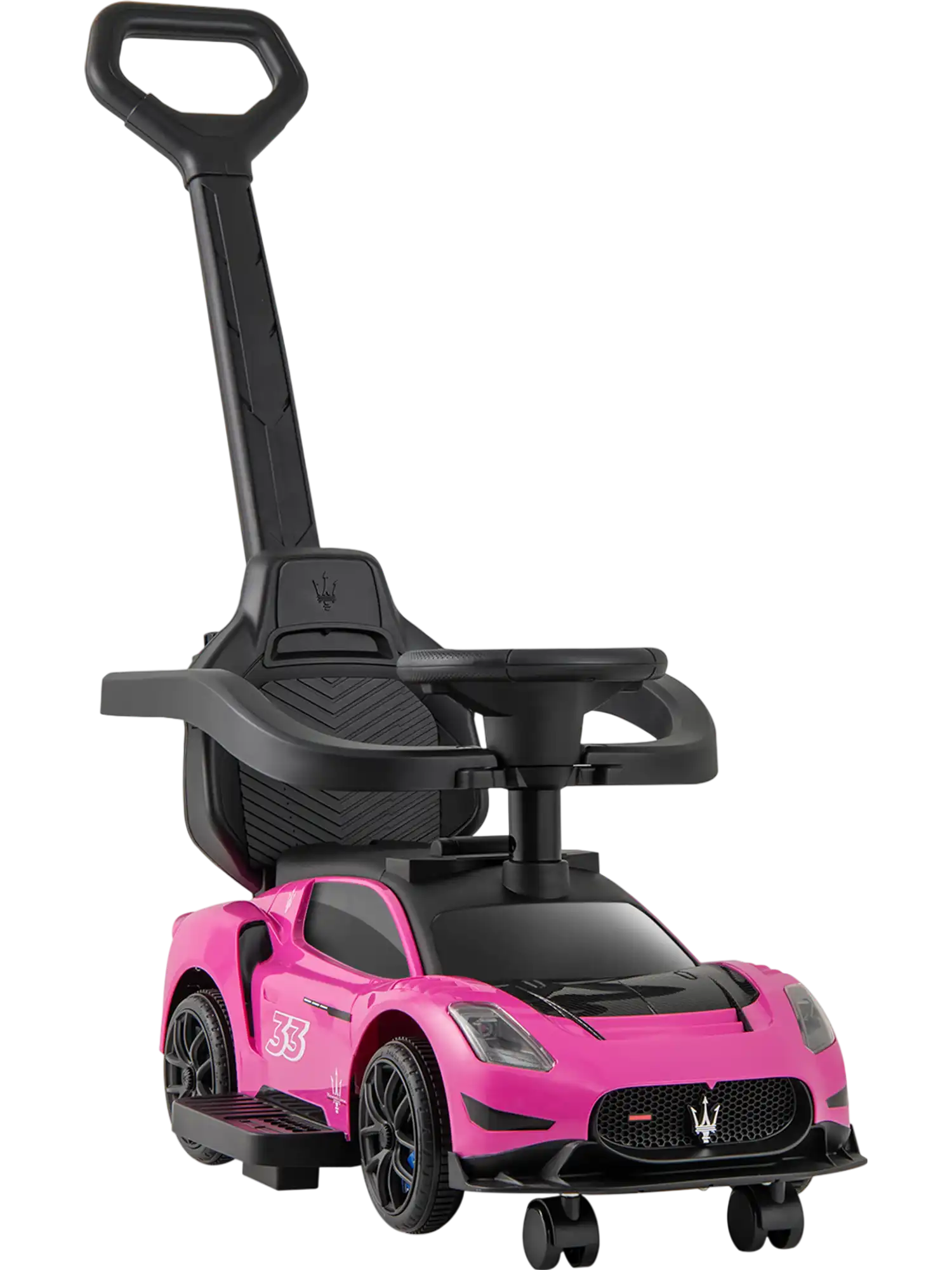 Costway 3-in-1 Maserati Licensed Ride-On Push Car with Music 99125186 New