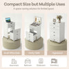 3-in-1 small vanity desk set in white with flip-top mirror, drawers, and stool, ideal for small spaces and apartments.