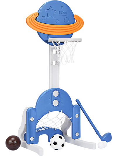 Costway 3-in-1 Height Adjustable Kids Basketball Hoop Set w/ Balls 75086941 New