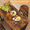 Bar table set with storage featuring a smooth wood surface, ideal for kitchen or dining, includes two chairs.