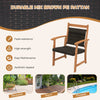 Single chair from the 3 Pieces Rattan Bistro Set, featuring durable PE wicker and acacia wood frame for outdoor use.