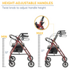 Drive Medical R726RD Aluminum Rollator Walker 4 Wheels 6" Casters Red New