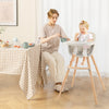 3-in-1 Convertible Wooden High Chair with Cushion-Beige - Gallery View 1 of 10