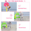 Kids 3-in-1 sports center featuring a frog-themed basketball hoop, soccer goal, and baseball setup for active play.