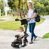3-in-1 Ride on Push Car Mercedes-Benz Licensed Sliding Car with Canopy-Black - Gallery View 1 of 10