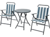 3 Pieces Outdoor Folding Chair Set Portable Folding Chair Set