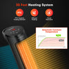 1500W PTC fast heating space heater with remote control, featuring a 60° oscillation for cozy warmth in any room.
