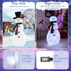 Lighted 4.2 feet snowman decoration with 70 cool-white LED lights and redbirds, perfect for indoor or outdoor holiday.