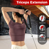 Tricep rope attachment from the 4-piece cable machine set, featuring knurled grips for secure handling during workouts.