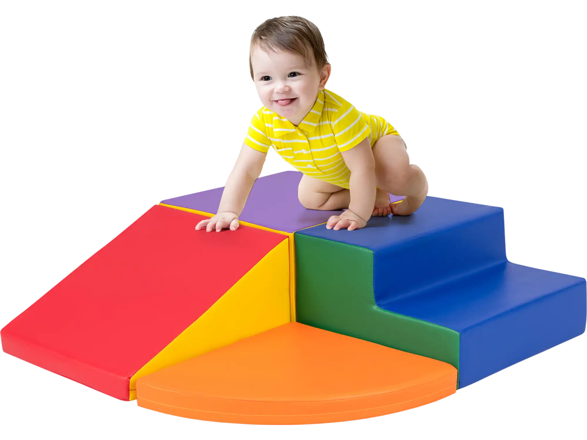 Costway 4-Piece Climb Crawl Foam Block Play Set Infant Baby 13462895 New