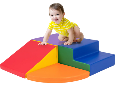 Costway 4-Piece Climb Crawl Foam Block Play Set Infant Baby 13462895 New