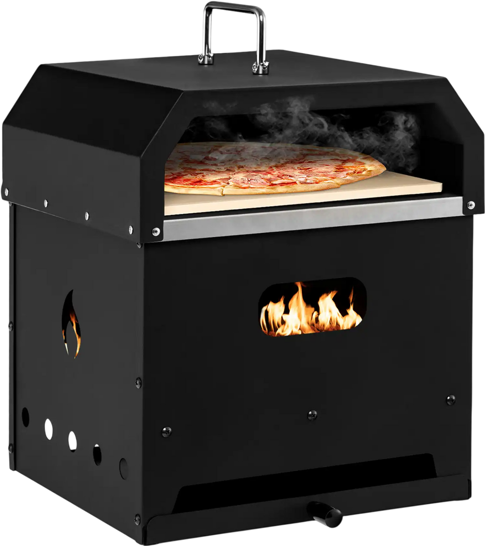 4-in-1 Outdoor Portable Pizza Oven with 12 Inch Pizza Stone