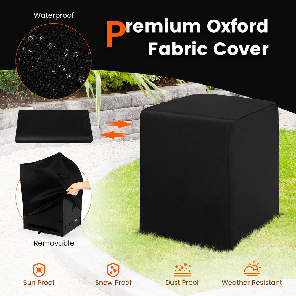 4-in-1 outdoor portable pizza oven with stainless steel design, includes pizza stone and accessories for versatile.