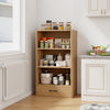 4-Tier Storage Bookcase with Open Shelves Drawer and Anti-toppling Device-Natural - Gallery View 1 of 9