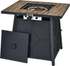40,000 BTU 28 Inches Propane Gas Fire Pit Table With Cover