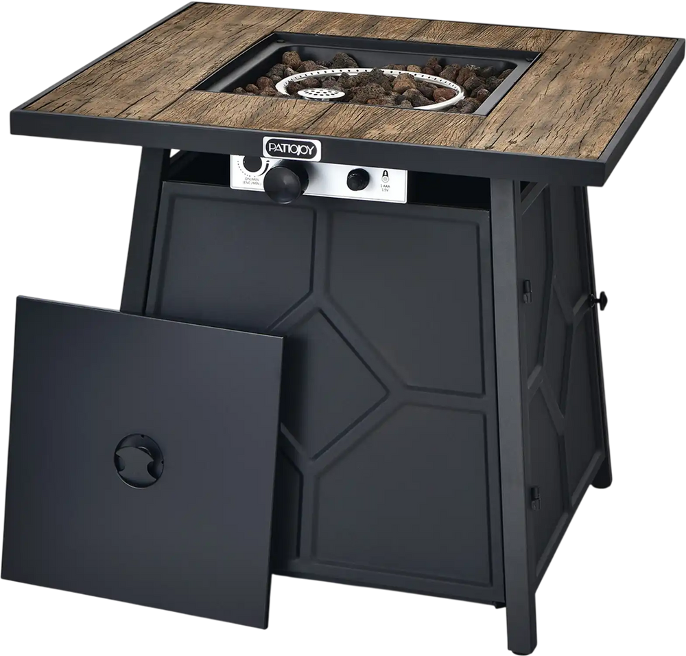 40,000 BTU 28 Inches Propane Gas Fire Pit Table With Cover