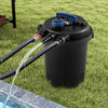 4000 gallons pond pressure bio filter with dual outlet, UV light, and integrated bio sponges for effective water.