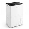 4000 Sq.Ft 80 Pint Compressor Dehumidifier in white features an LED display, child lock, and convenient drain hose for easy use.
