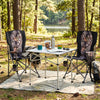 400 LBS Support Folding Camping Chair with Covers-Black - Gallery View 1 of 10