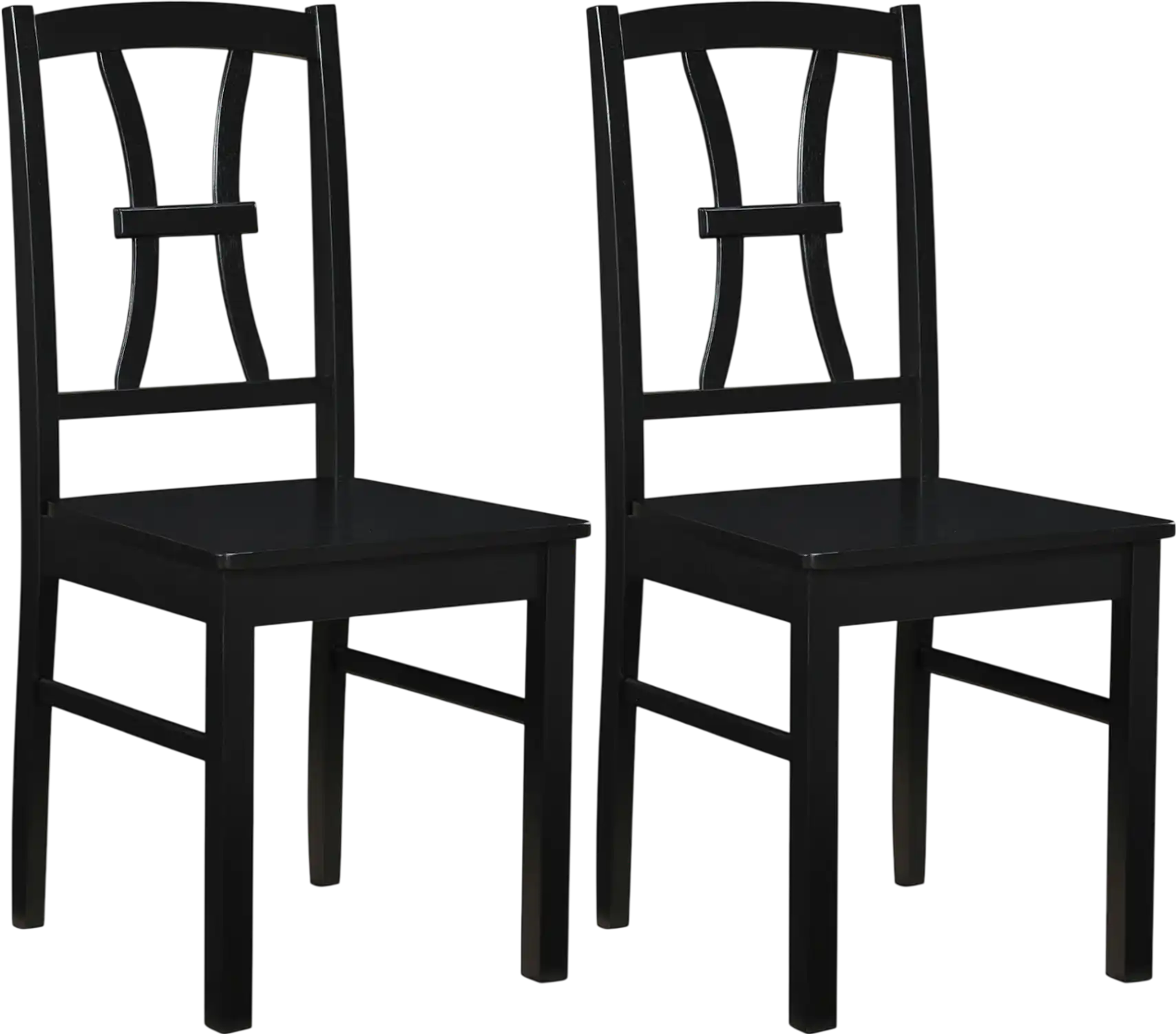 Costway Dining Chair Set of 2 Cross Back Rubber Wood 400 lbs Capacity 21732996 New