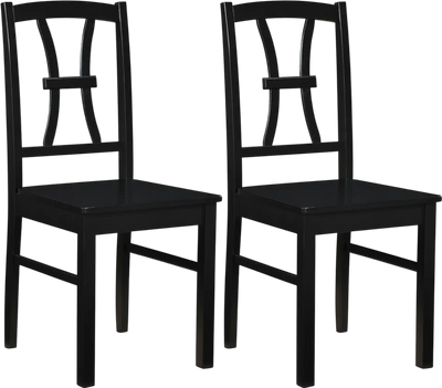 Costway Dining Chair Set of 2 Cross Back Rubber Wood 400 lbs Capacity 21732996 New