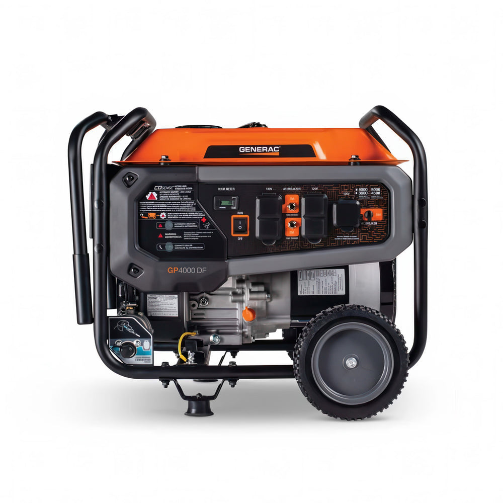 Generac GP4000 DF 4000W/4500W Generator Gas Propane Recoil Start with CO Sense 8155 RFB