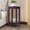 Tall Wooden Sofa End Table Side Table - Gallery View 1 of 8