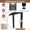 Close-up of the 40" console table's adjustable foot pads and anti-tipping kits, featuring a reliable metal structure.