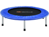 40" foldable fitness trampoline in blue with safety pad, designed for safe jumping and compact storage for all ages.