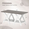 40-inch gray farmhouse coffee table with X-shaped legs, featuring a spacious 2-tier design for ample storage.