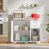 40 Inch Modern Kitchen Sideboard Buffet Cabinet with 2 Drawers and Adjustable Shelf-White - Gallery View 1 of 10