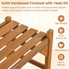 40-inch outdoor bench with slatted contoured seat, made of solid hardwood, perfect for deck entryway use.