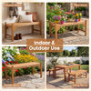 40-inch outdoor bench with slatted contoured seat, suitable for deck entryway and versatile indoor or outdoor use.
