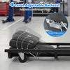 Adjustable backrest of the 40-inch rolling creeper cart, featuring 4 positions for versatile repair angles and comfort.