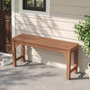 40 Inches Fir Wood Backless Outdoor Bench 2-Person Garden Seating-Brown - Gallery View 1 of 9