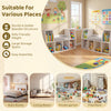 40-inch kids bookshelf with 6 open cubes in white, featuring a reading nook and sturdy design for kids' rooms and.