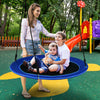 40 Inches Saucer Tree Swing Round with Lights for Kids and Adults-Navy - Gallery View 1 of 10