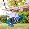 40 Inches Saucer Tree Swing Round with Adjustable Ropes and Carabiners-Green - Gallery View 1 of 9