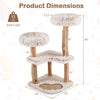 Modern 40” cat tree tower features luxury real wood branches, two padded perches, and a chic Boho design for pets.