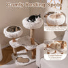Modern 40” cat tree tower features luxury wood branches, two padded perches, and a cozy design for active cats.