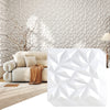 3D wall panels with decorative diamond patterns in white, made from premium PVC, ideal for creative DIY decor.