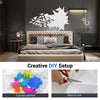 3D wall panels with decorative diamond patterns in white, made from PVC, easy to cut and paint for creative DIY decor.