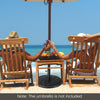 Round 40LBS outdoor umbrella base with flower patterns, made of durable resin, ideal for securing patio umbrellas.