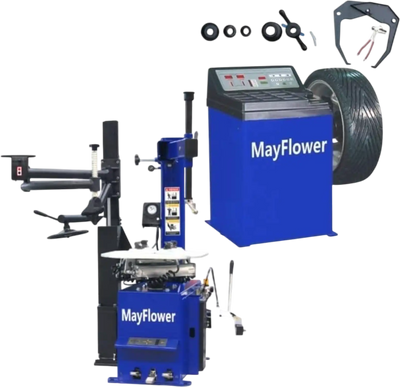 Mayflower Tools 960 + 680 1.5 HP Automatic Tire Changer with Assist Arm and Electronic Wheel Balancer Combo New